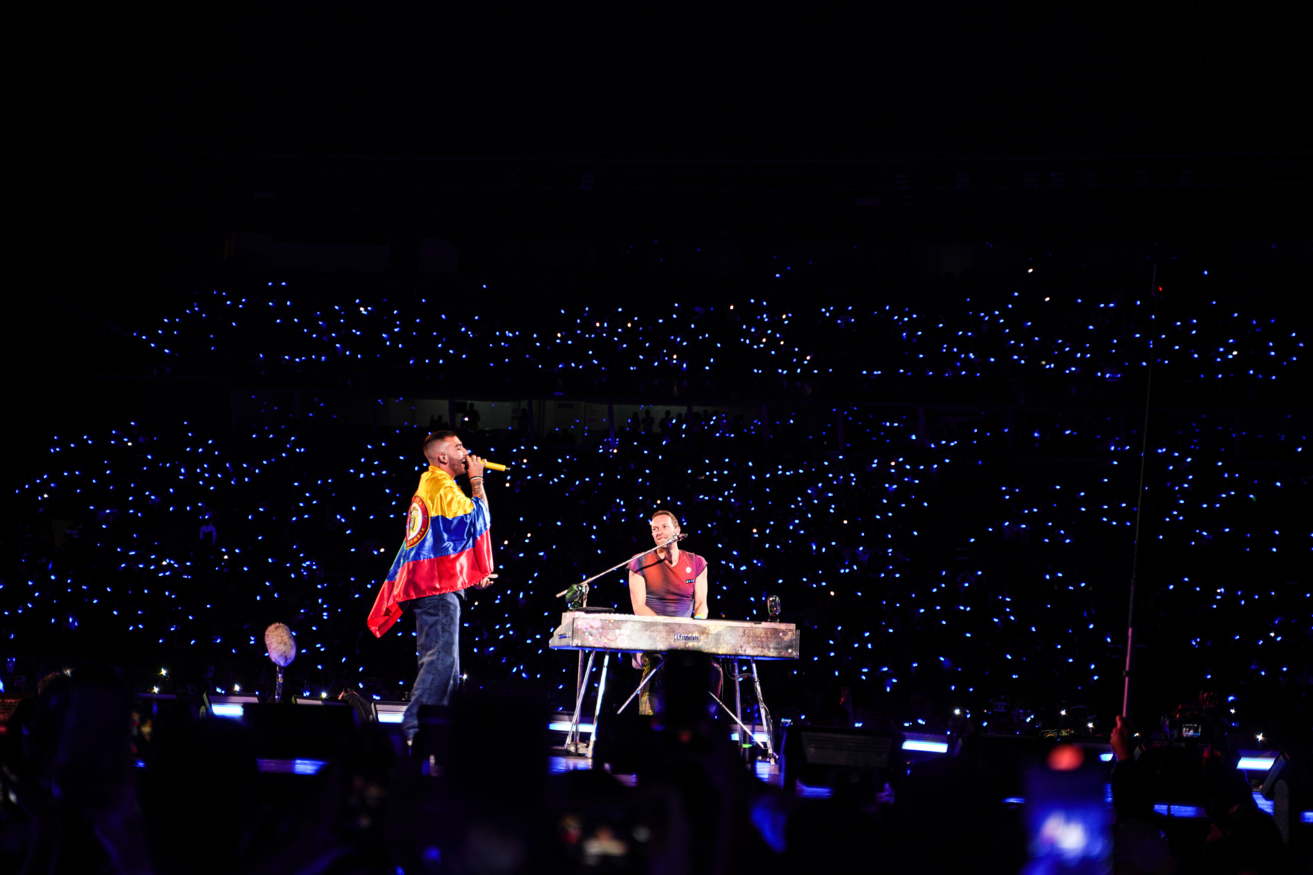 Coldplay e Manuel Turizo. Foto: Divulgação
