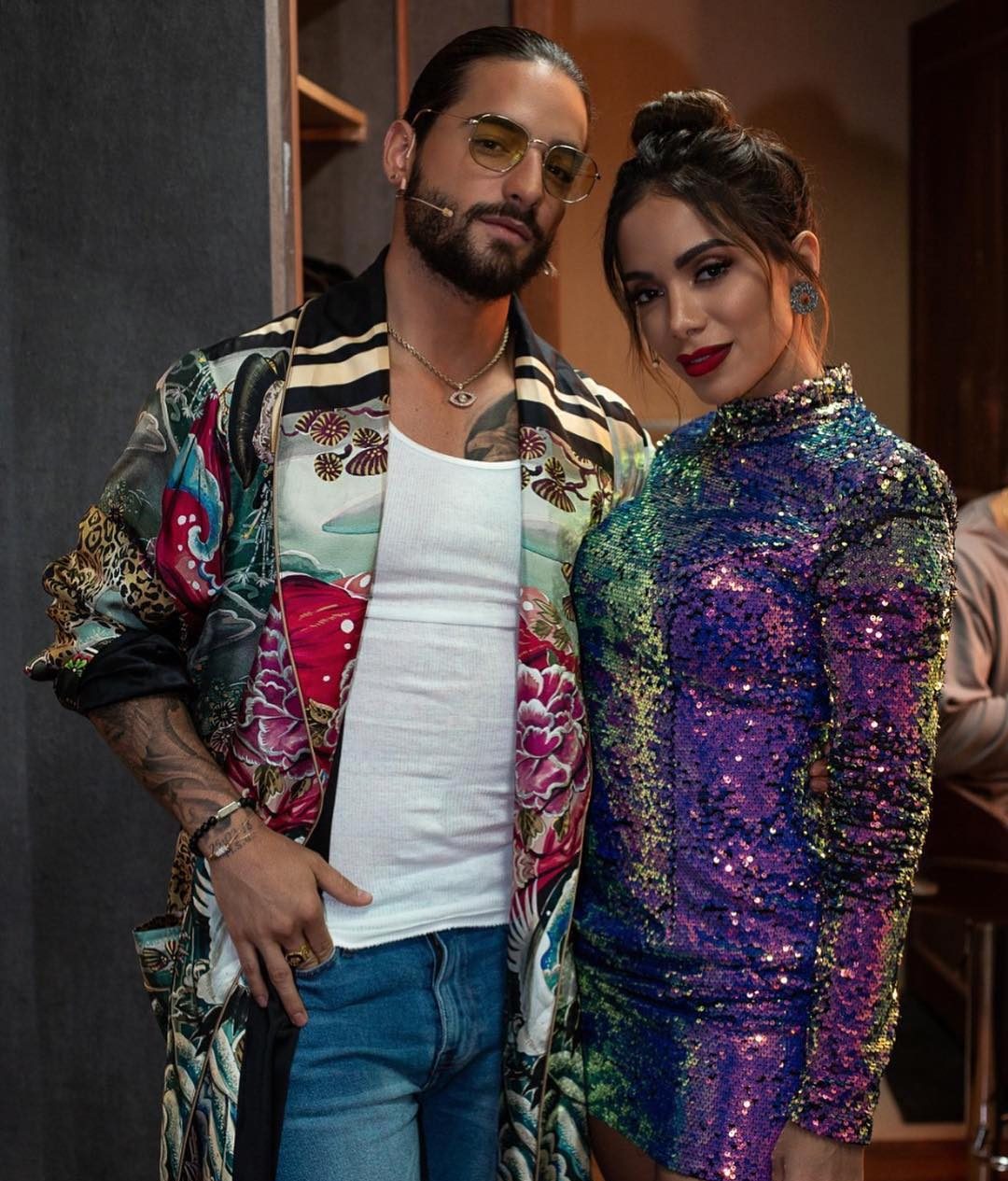 Anitta e Maluma. Foto: Reprodução/Instagram (@lavozmexico)