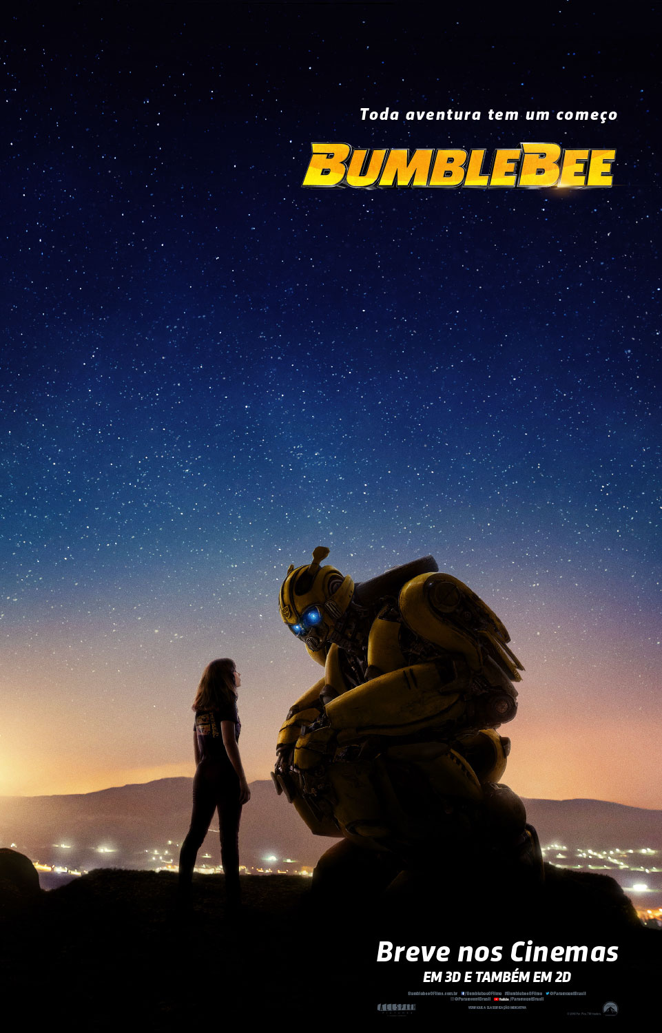 Cartaz oficial do filme "Bumblebee". Foto: Divulgação/Paramount Pictures