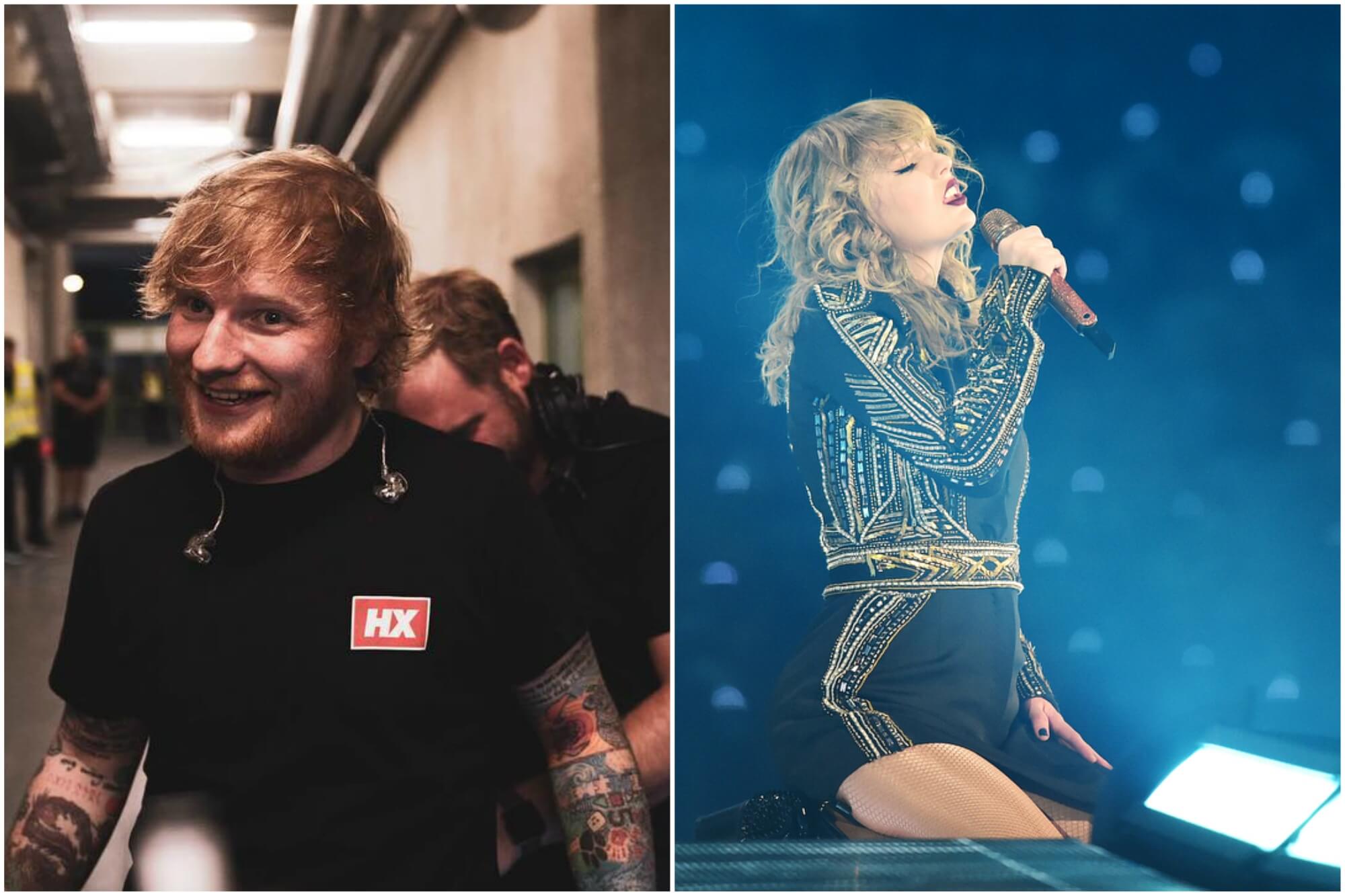 Ed Sheeran e Taylor Swift. Foto: Colagem/Reprodução/Instagram