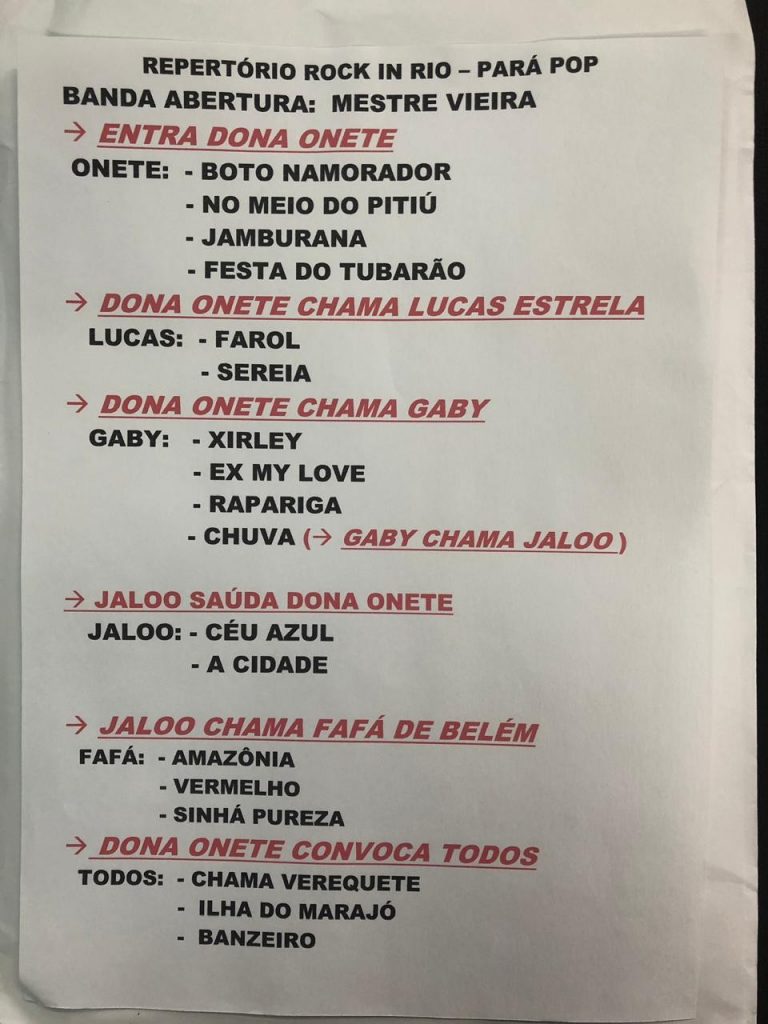 Setlist Pará Pop. Foto: Divulgação