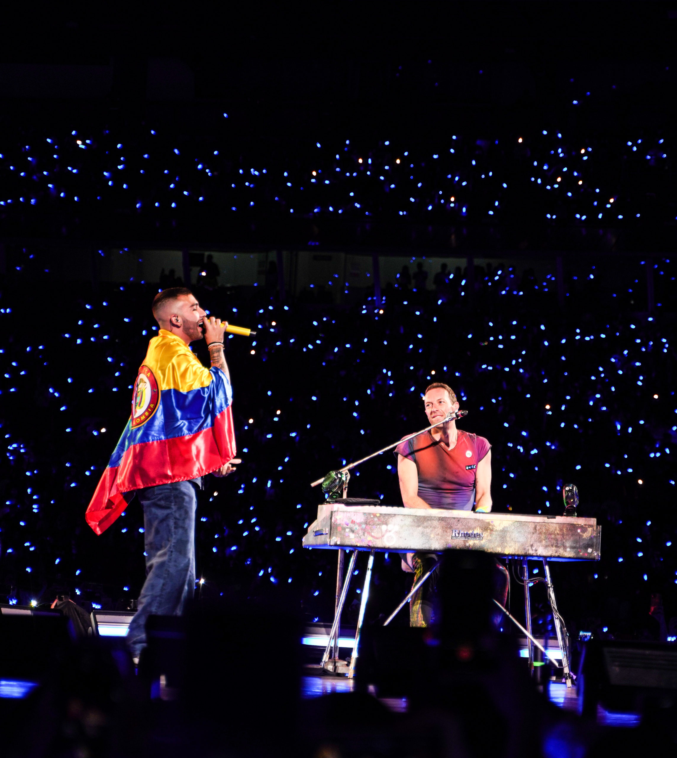 Coldplay e Manuel Turizo. Foto: Divulgação